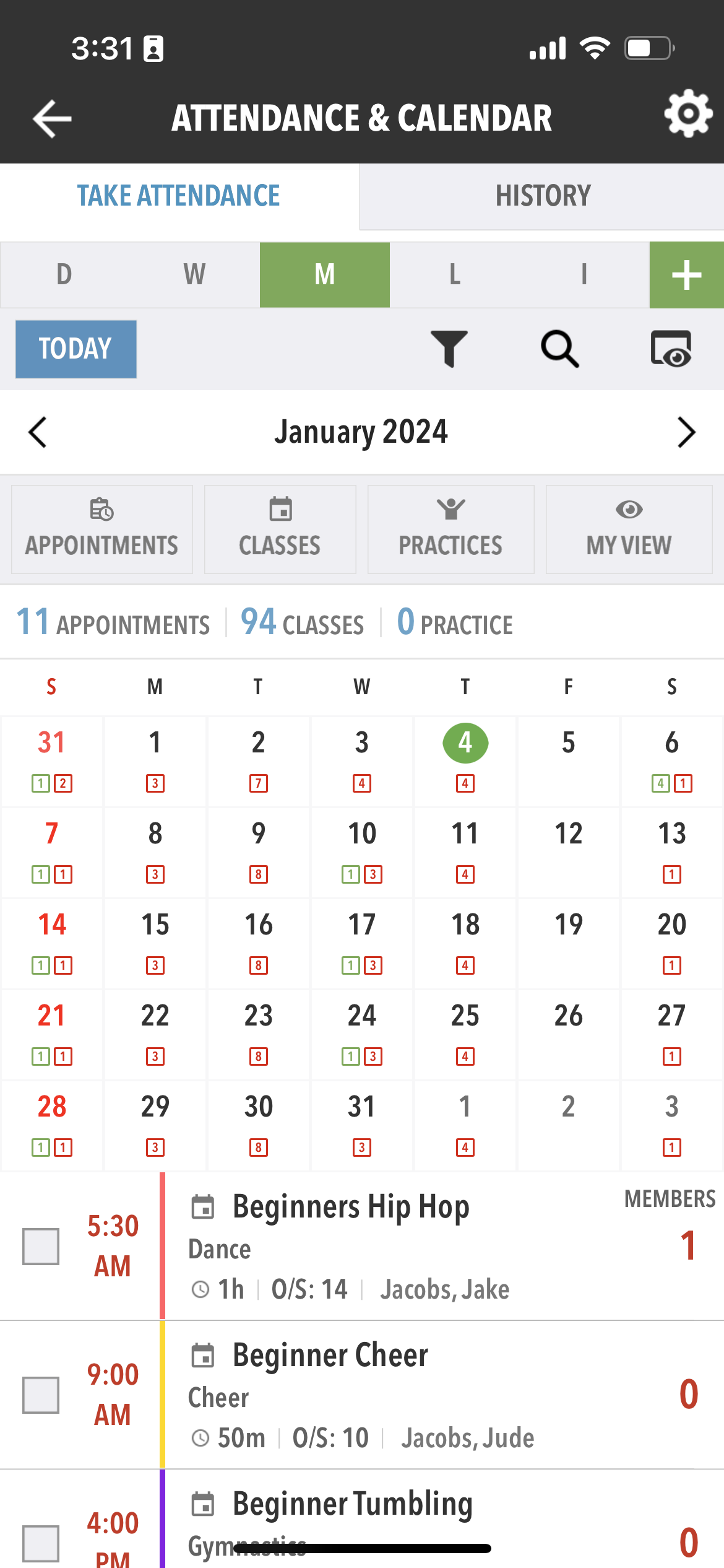 screenshot of SportsEngine Motion
